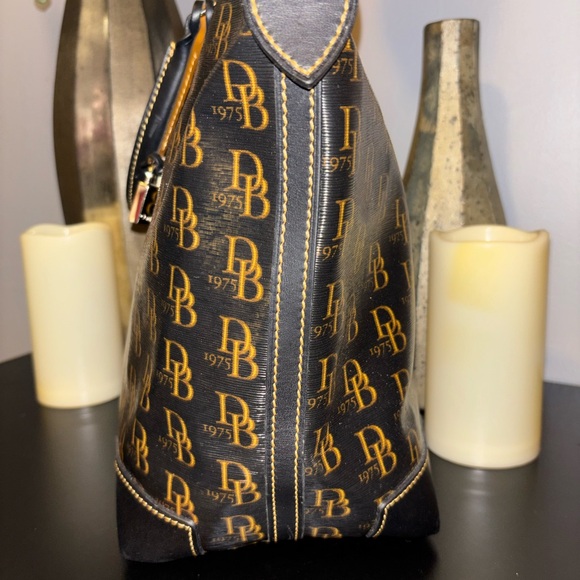Dooney & Bourke Black and Gold Monogram Tote - Picture 6 of 8